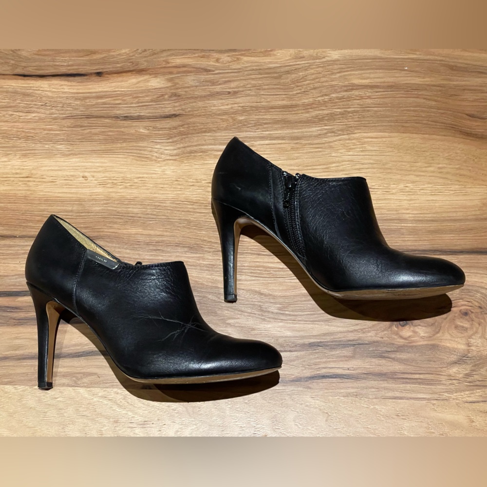 Coach Women’s New York Black 3.5” Ankle Boots with Side Zip - Size 7